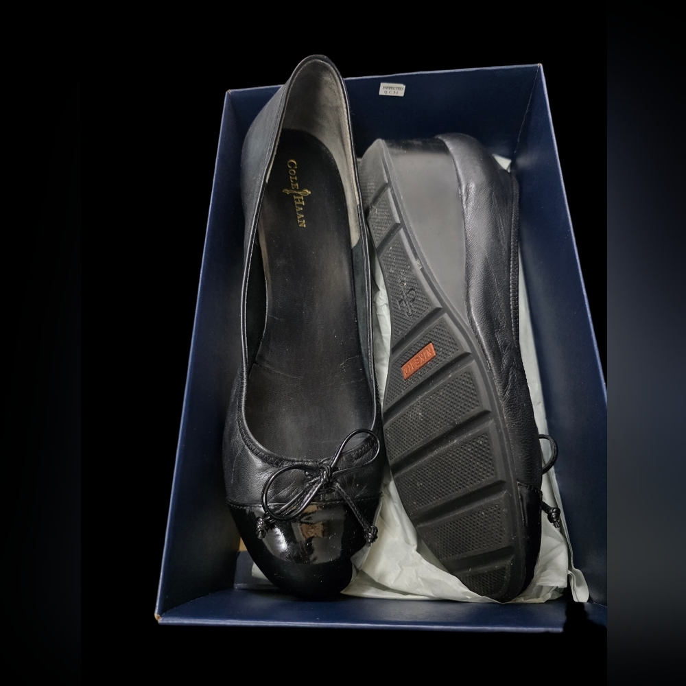 Cole Haan Black Women's Flats with Bow Detail